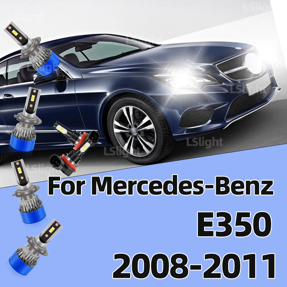 

2/6x автомобильные светодиодные фары 20000LM, 120 Вт, дальний ближний свет, 6000K, автомобильные противотуманные фары для Mercedes-Benz E350 2008 2009 2010 2011, аксессуары
