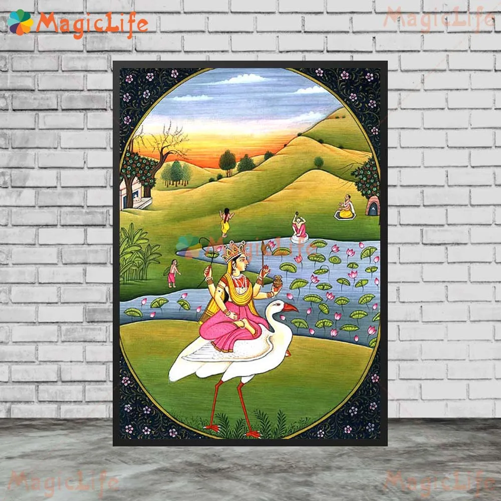 Goddess Durga Kamadeva Indian Religion Poster Wall Pictures For Living Room Wall Art Canvas Painting Home Decor Unframed