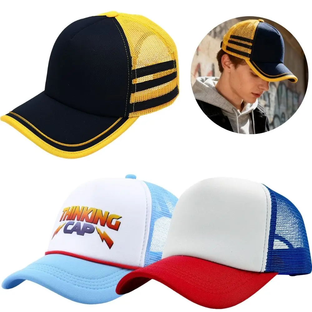 Dustin Henderson Baseball Cap Cosplay TV ST Disguise Roleplay Casual Outdoor Breathable Cap Costume Props Men Halloween Headwear
