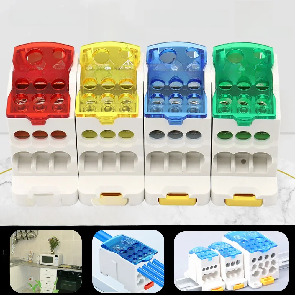 UKK 80/125A boîte de séparation à un étage connecteur de fil ménage à courant élevé dans une boîte de séparation de Rail de bornier multi-prise