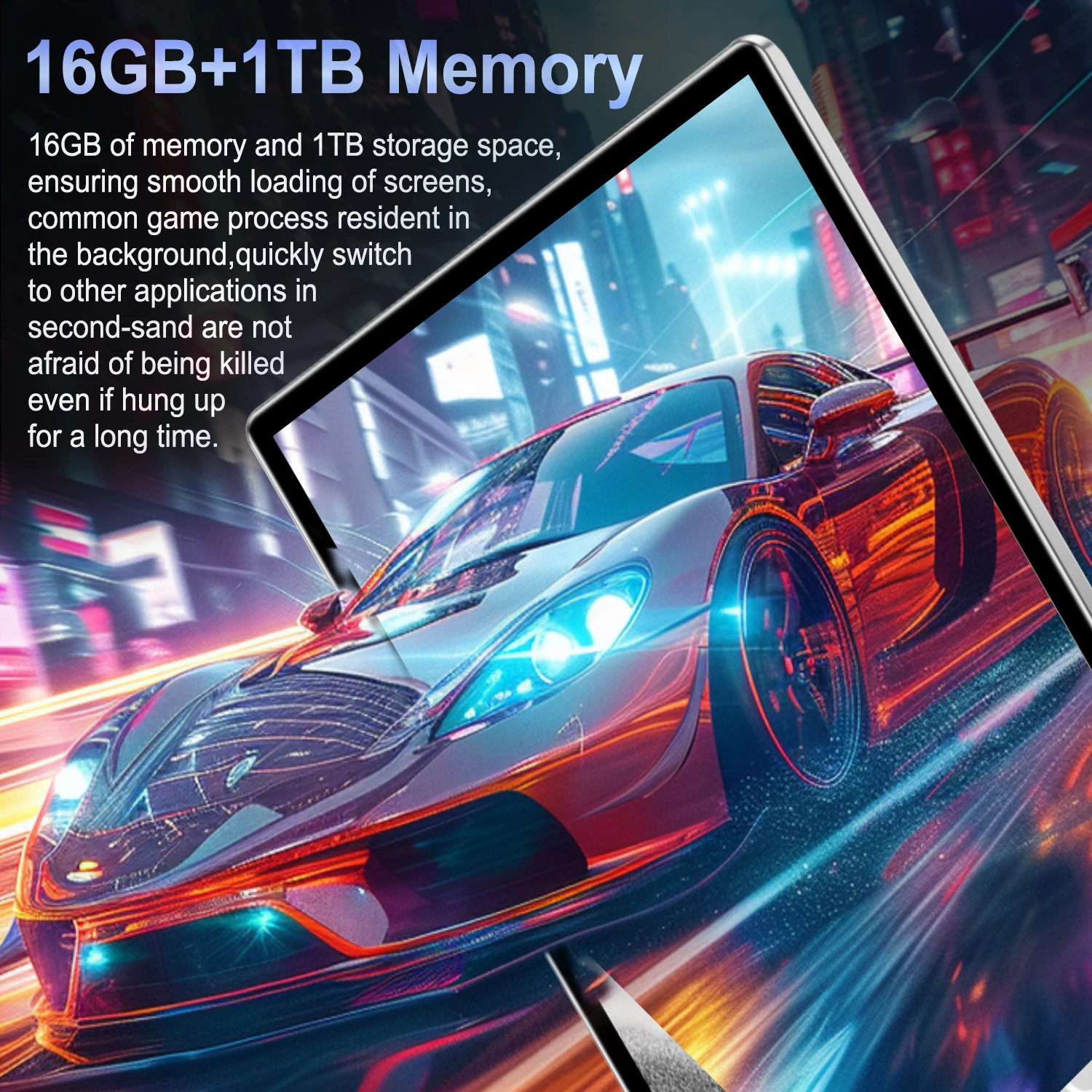 New 2026 5G Tablet 10.58 Inch HD Display 16GB RAM 1TB ROM 20000mAh 14 Core Android13 GPS WPS Dual SIM With Keyboard