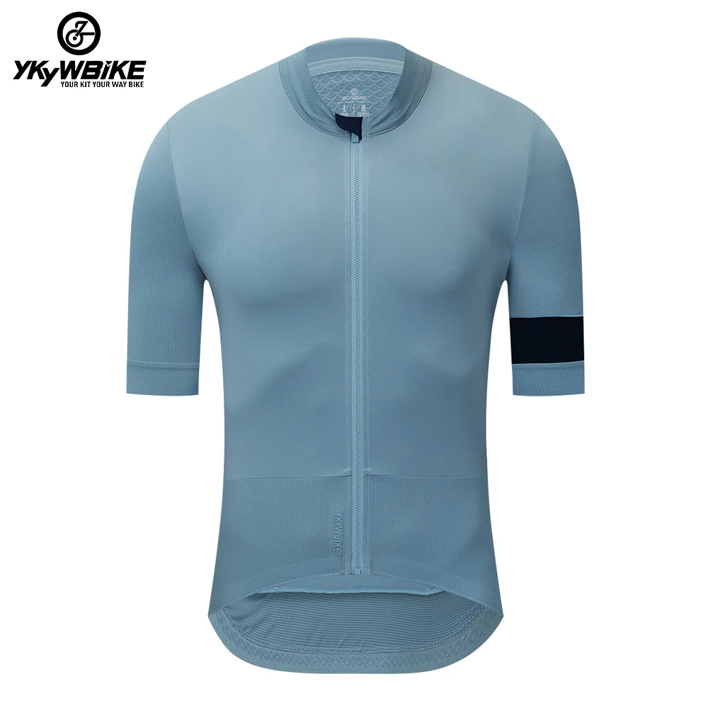 YKYWBIKE Men\'s Cycling Jersey Short Sleeve MTB Bicycle Clothing Black Summer Clothes Pro Road Racing Mountain Bike Jersey Shirt