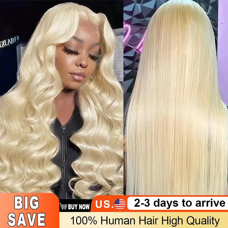 40 Inch Blonde Body Wave Human Hair Wigs 613 Hd Lace Frontal Wig 13x6 13x7 Bone Straight Lace Front Wig Colored 100% Human Hair