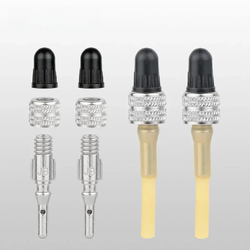 AliExpress DEEMOUNT 2/5PCS Inserts for Dunlop Valve Copper Nuts Zinc Alloy Bicycle Woods Blitz Tube Nozzle D/V Core Replacement W/ Extra Hose