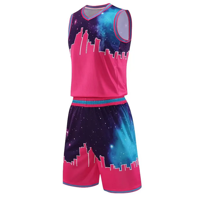 Basketball Vest And Shorts Mesh Quick Dry Wholesale Blank Basketball Jerseys Suits For Men Kids Sublimation Custom Uniform