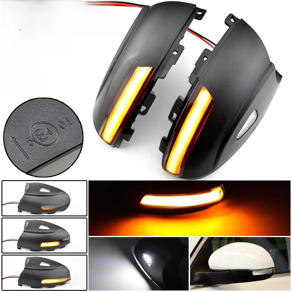 Lusterko LED z kierunkowskazami z dynamicznym migaczem do VW Tiguan MK1 2008-2016 Sharan 2012 2013 2014-2018 Skoda Yeti — zdjęcie 2