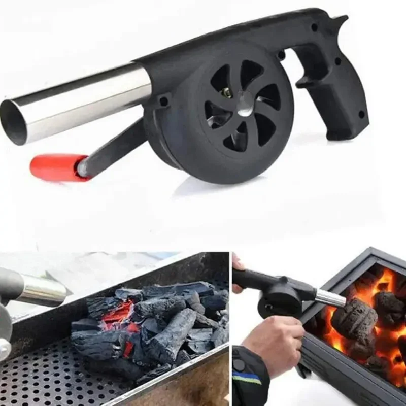 Souffleur à main portatif extérieur, souffleur de Combustion de charbon de bois pour barbecue domestique