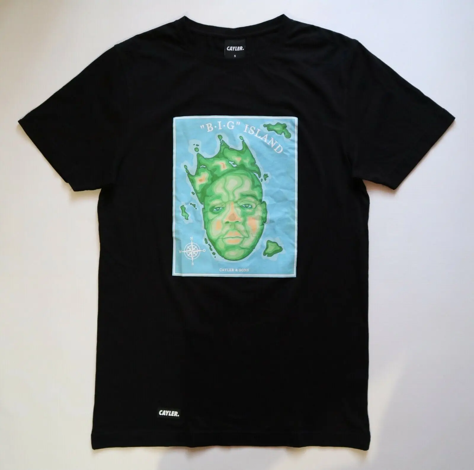 

Big Island Printed American Short Sleeve T-Shirt Couple's Half Sleeve Tops Men's and Women's Street