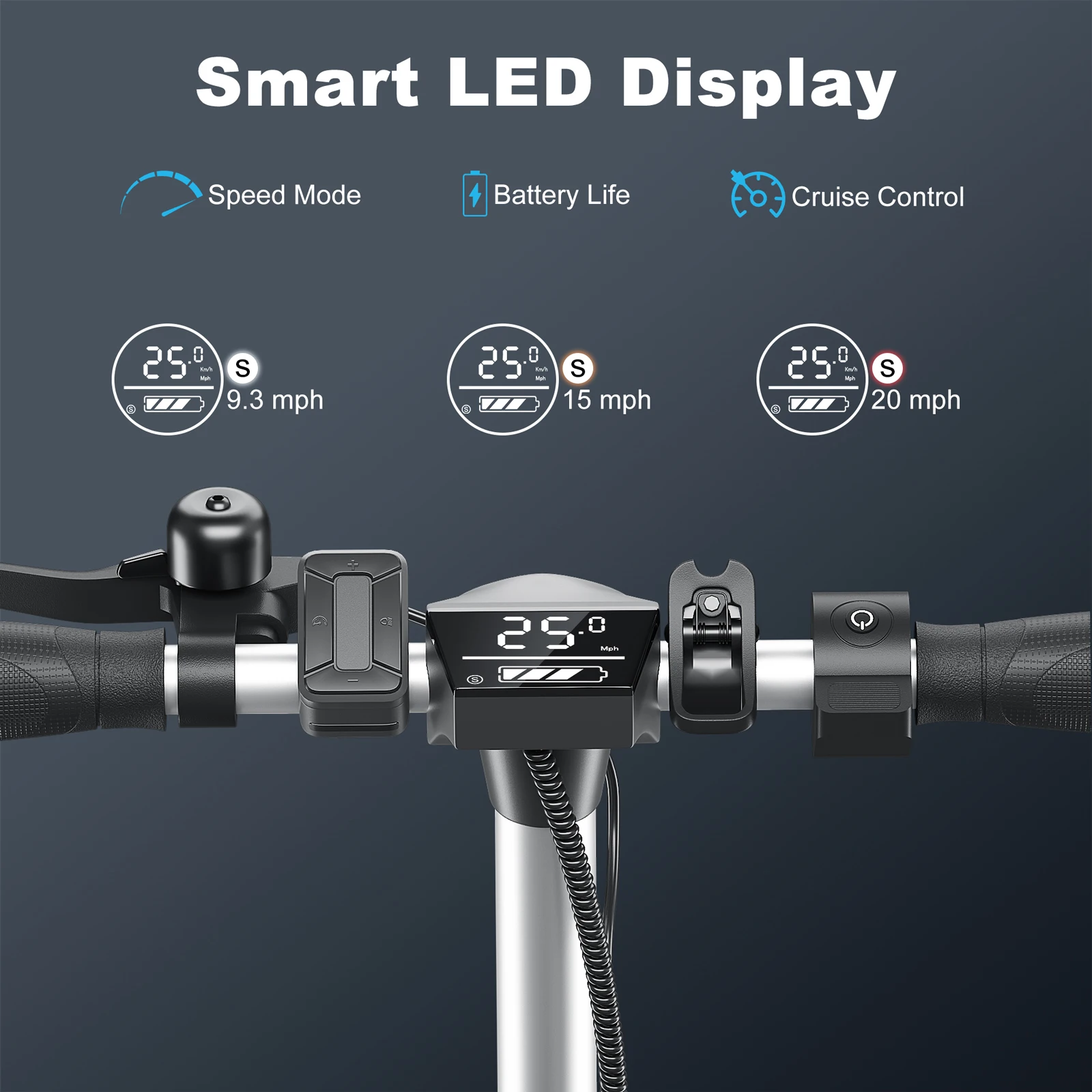 سكوتر كهربائي 350 واط 25 ميجا المدى 20Mph 8.5 "إطارات صلبة للبالغين قابلة للطي مثبت السرعة المزدوج الفرامل امتصاص الصدمات