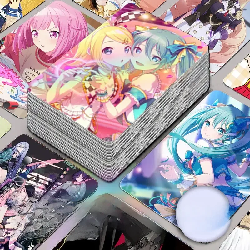 96 pièces projet Sekai ensemble complet Anime carte Laser Cosplay coins arrondis LOMO carte cadeaux de noël filles