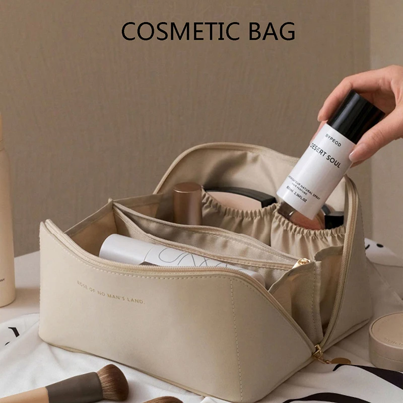 Borsa cosmetica da viaggio grande per donna organizzatore di trucco in pelle borse da toilette femminili organizzatore di articoli da toeletta