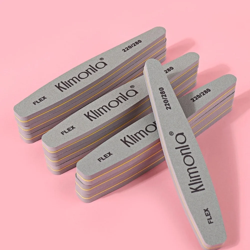 10-teiliges Schwamm-Nagelpuffer-Set, Körnung 220/280, doppelseitig, zum Formen, Glätten und Schleifblock