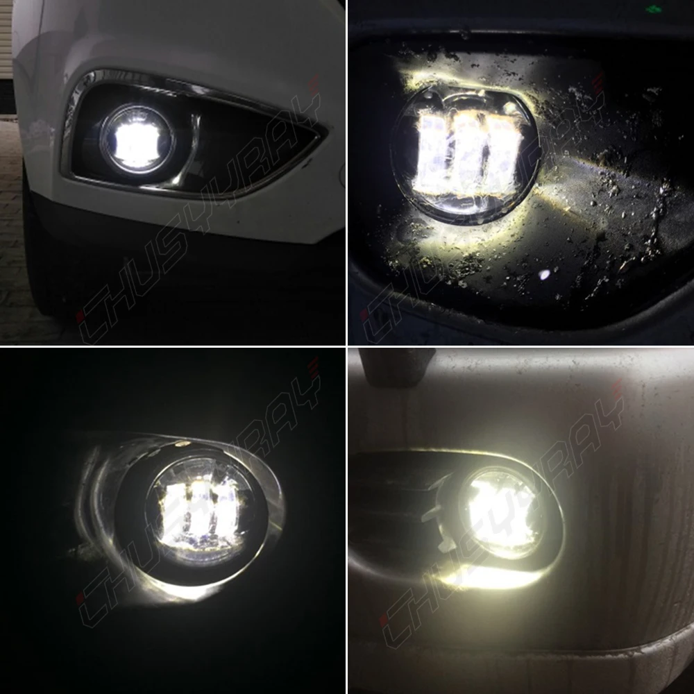 2x 4 Inch Round Fog Lights Driving Lamps 60W 6000K 18000LM For Jeep Wrangler JK TJ LJ 2003-20