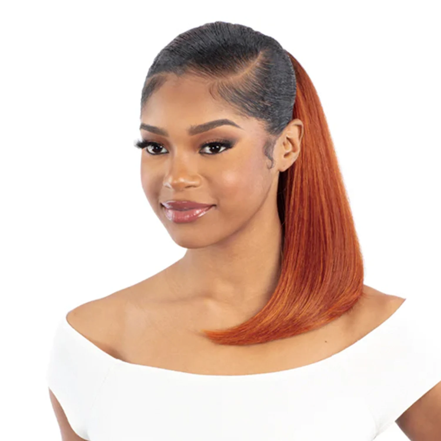 

Смесь человеческих волос Milky Way Que на шнурке, хвост Q-прямой, 14 дюймов