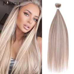 MIRACLE-extensiones de cabello liso sintético, súper mechones de cabello largo de 24, 26, 30 y 36 pulgadas, postizo falso de color