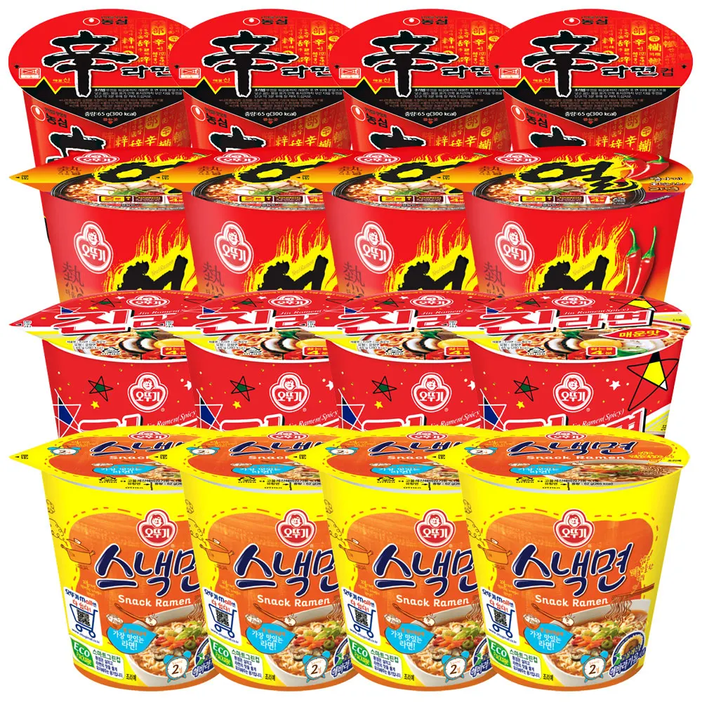 Cup Noodle Cup Cup Set (4 snack noodle + 4 sour noodle + 4 open noodle + 4 thick noodle + 4 thick noodle spicy)