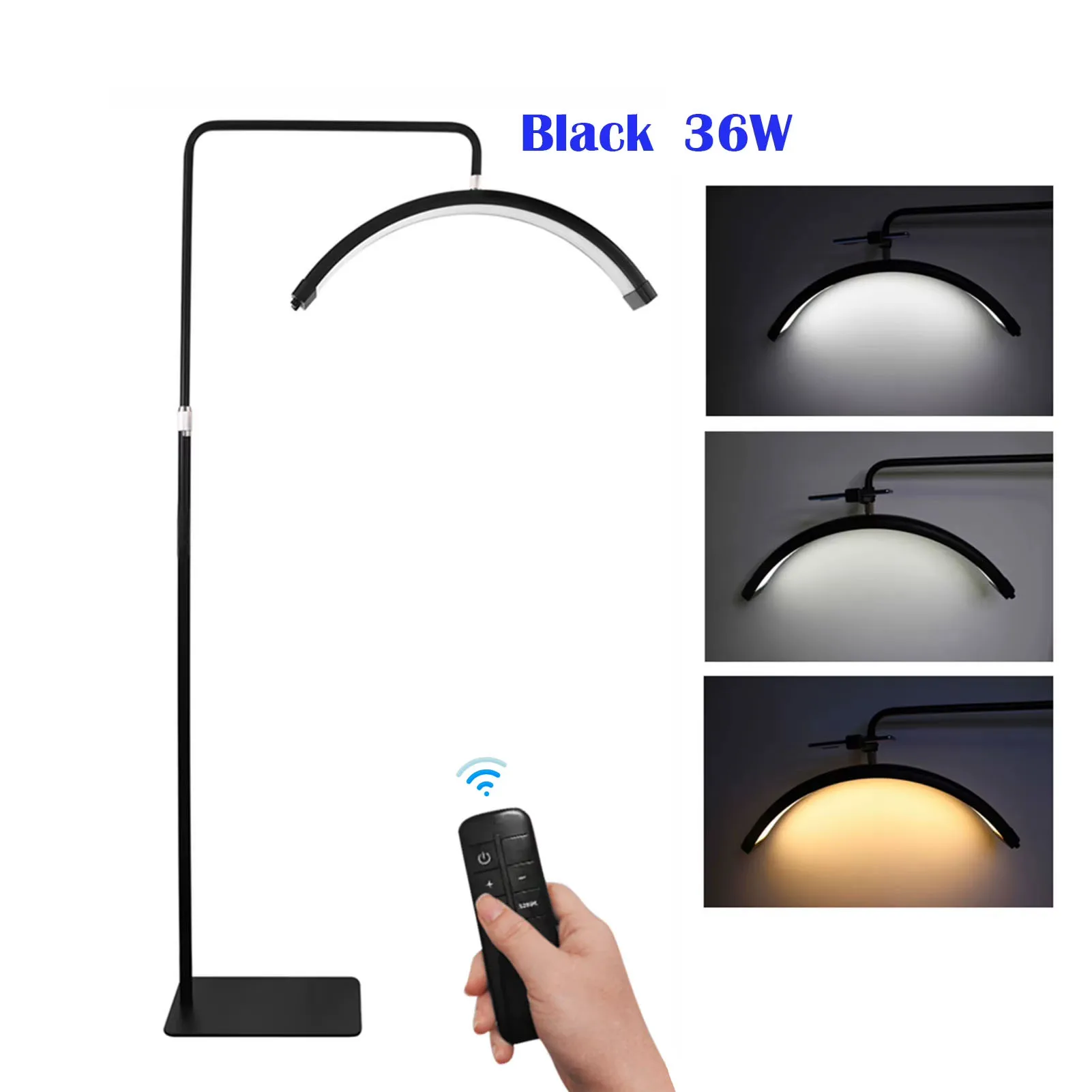 OWJHE 36W Drehbare Wimpernlampe Halbmond-Licht LED-Mondlampe Fotografie-Beleuchtung für Wimpernverlängerung Beauty-Stehlampe
