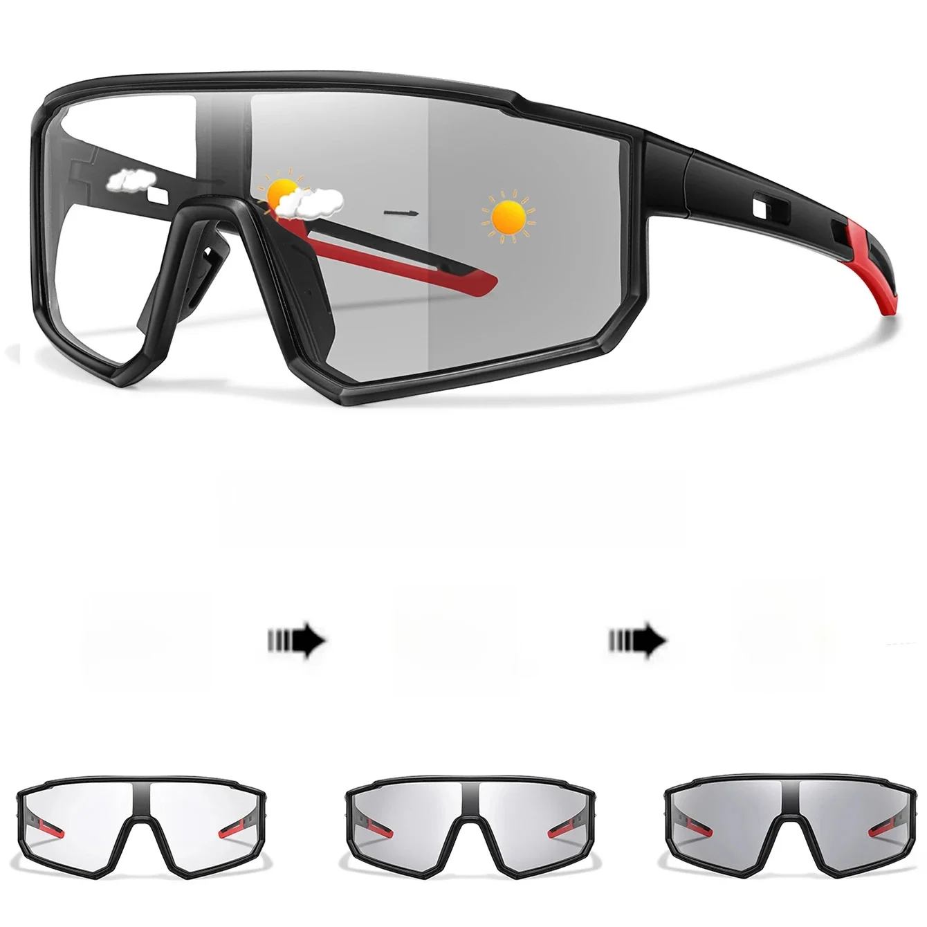 AliExpress NONE Fashion Brand Men Women Bicycle Photochromic Eyewear MTB Bike Fishing Running Cycling Sports Sunlasses Comfortable Goggles