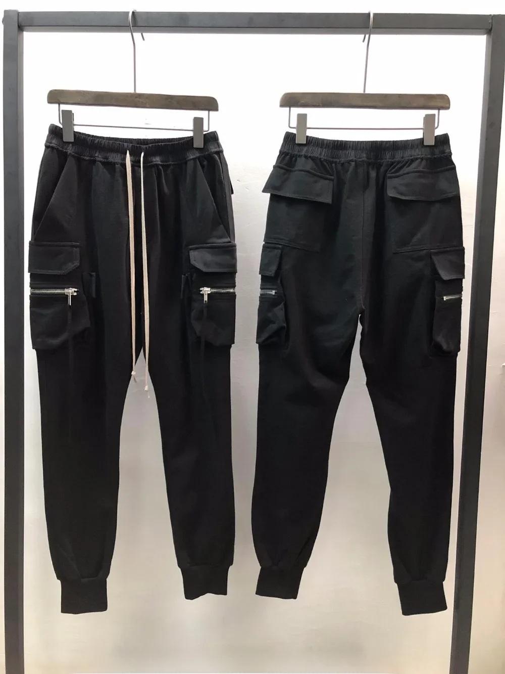 Owen Seak mężczyźni Casual Cotton Cargo Gothic odzież męska spodnie dresowe wiosna jesień kobiety wysoki sweter Hip Hop jednolite, luźne spodnie — zdjęcie 2