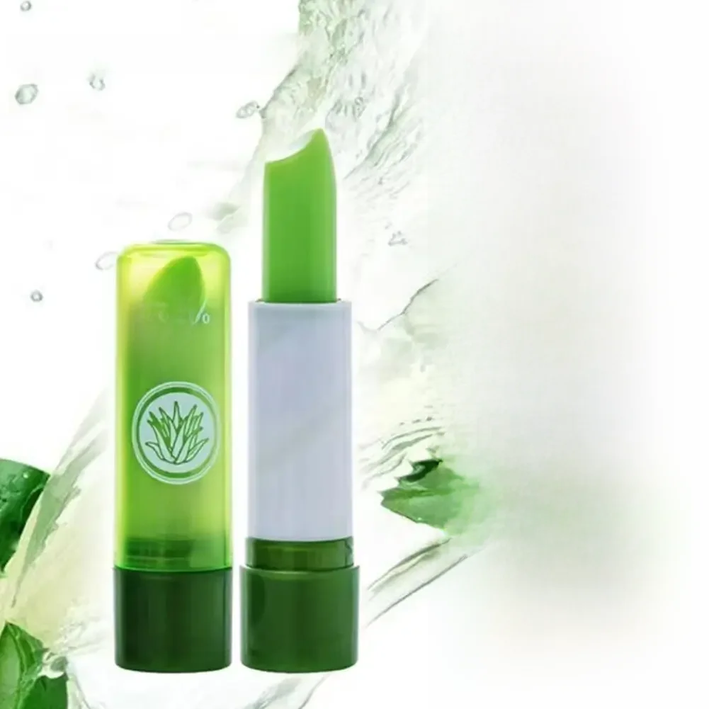 Baume hydratant pour les lèvres, baume à lèvres à la profitabilité e Vera, rouge à lèvres naturel, document modifié par la température, longue durée, nourrit les lèvres, soin du maquillage, 1PC