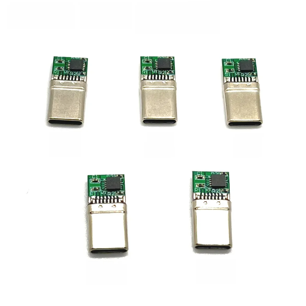 1 SZTUK USB Type-C PD/QC Wtyczka męska Płytka wabikowa Szybkie ładowanie PCB 9V 12V 15V 20V Moduł PD 2 3.0 Kabel wyzwalający DC Złącze ładowania QC4 — zdjęcie 2