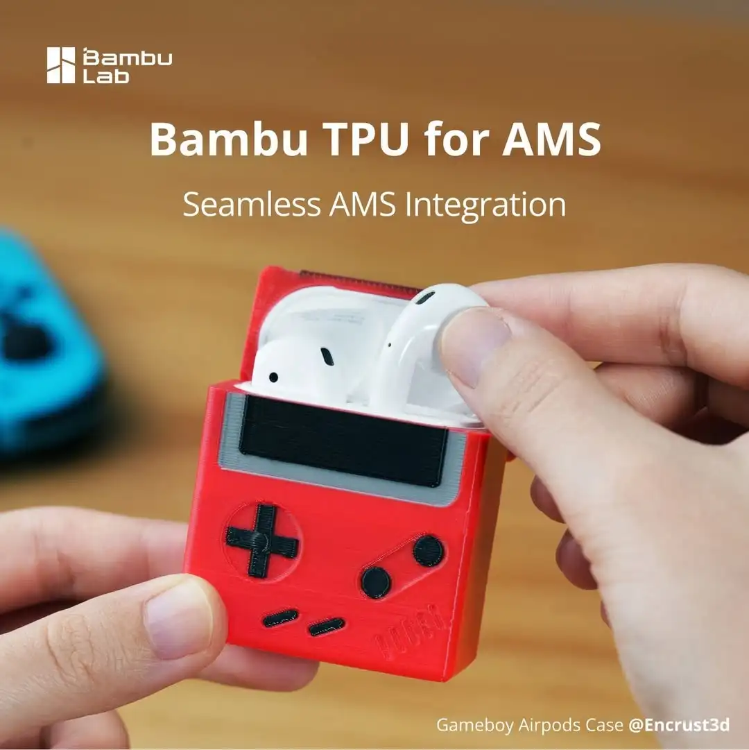 TPU for BambuLab AMS n AMS lite Compatible 1.75 mm 1KG with High Temperature Reusable Spool Bambu TPU Hardness of 68D