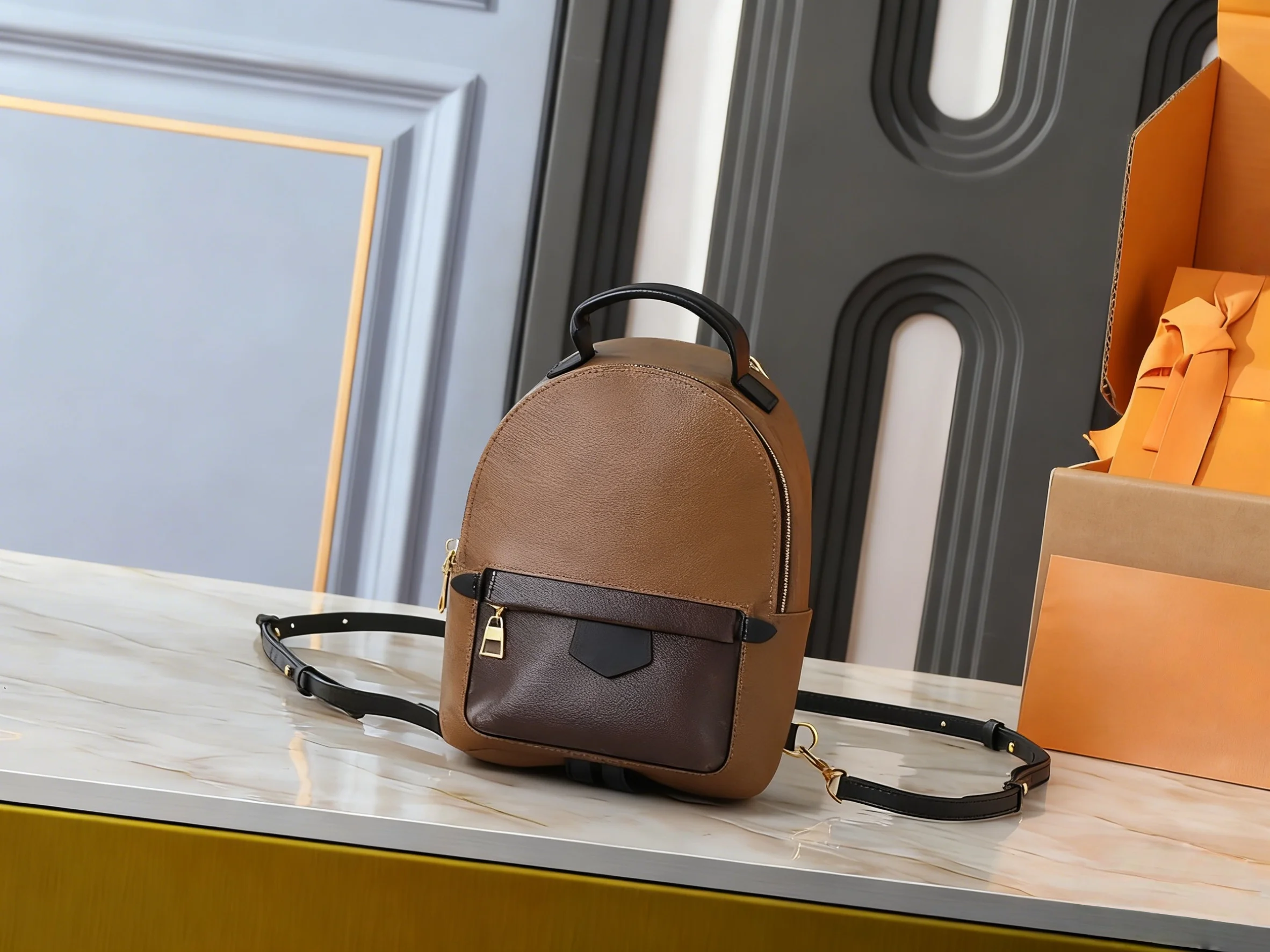 مقاس جديد 2025: 22X29X10 سم حقائب عصرية متعددة الاستخدامات جلد الكرز محمولة يمكن حملها على الكتف بدون صناديق