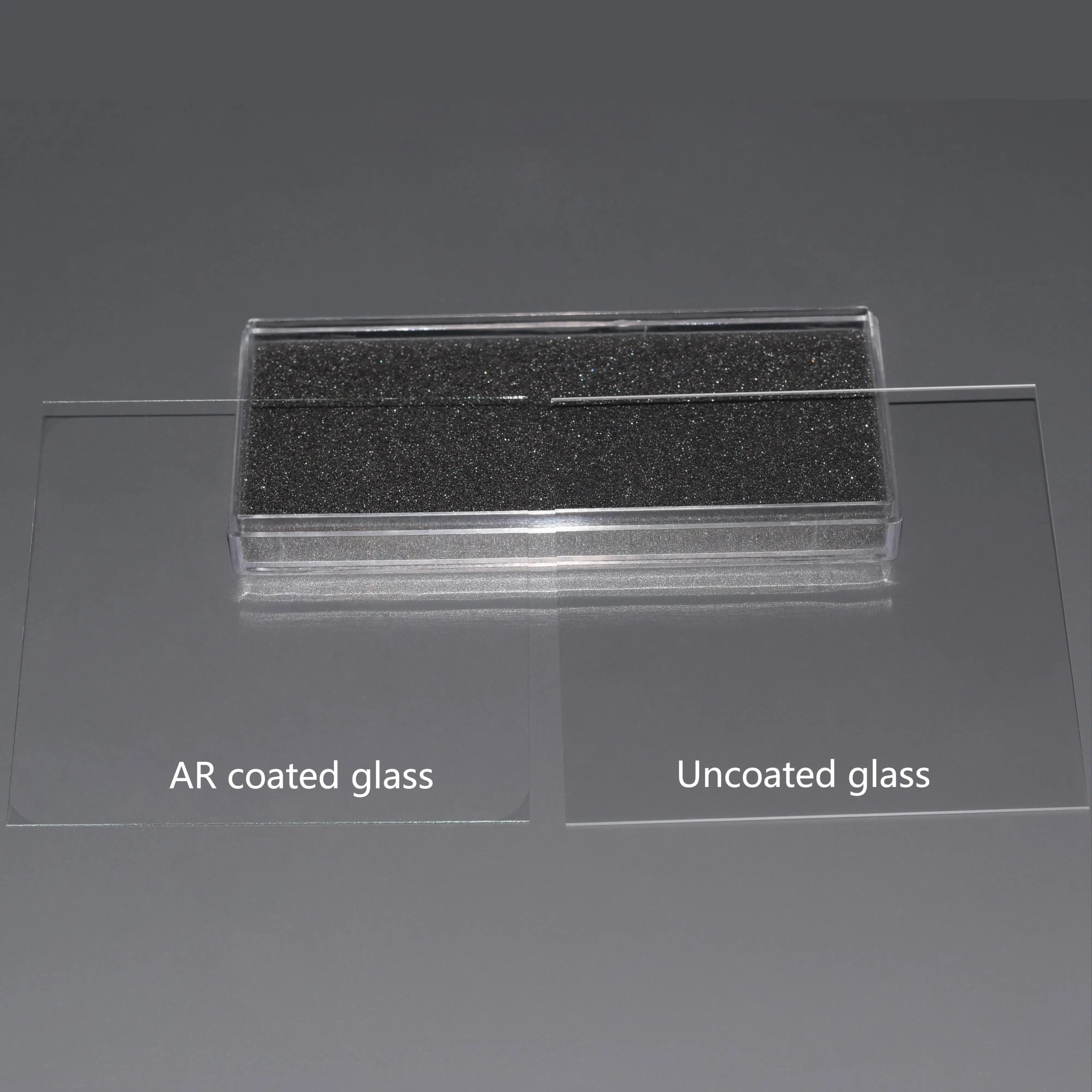 100x100 مللي متر زجاج طلاء مضاد للانعكاس 98% نفاذية الضوء العالية المضادة للانعكاس AR الزجاج #1