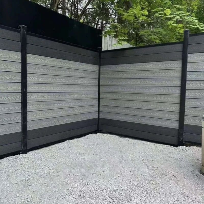 Easy Install Outdoor Wpc Garden Fence Outdoor Wpc Panels For Home Sound Barrier Prefab Solid Fence Screen Distributors