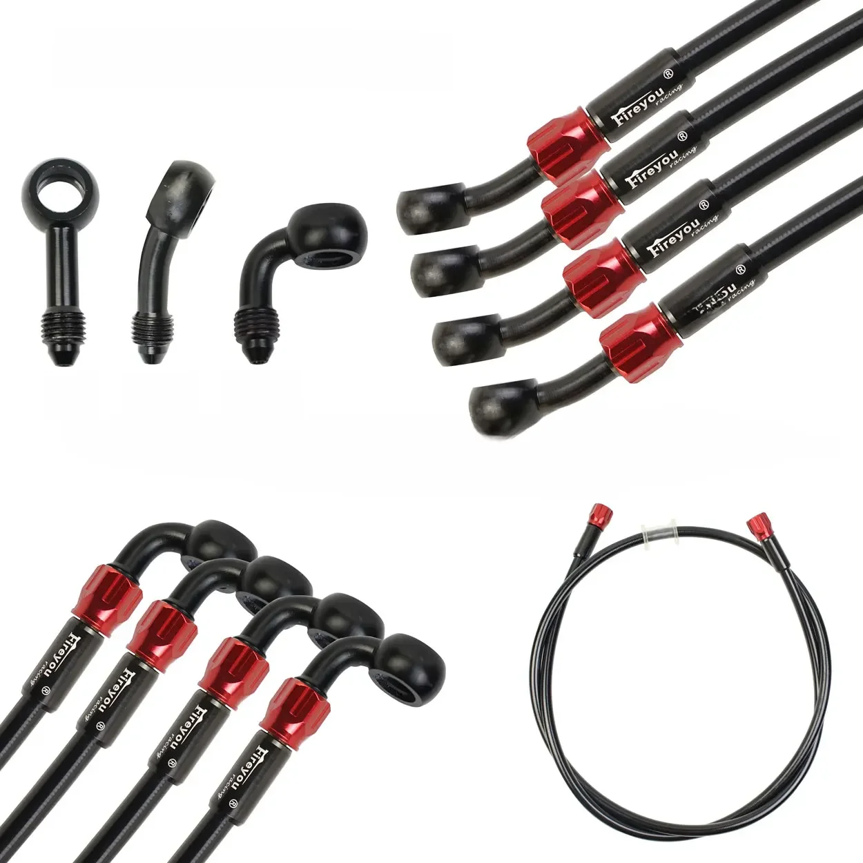 Motocyklowy wąż hamulcowy 10 mm AN3 Hydrauliczna rura sprzęgła Cylinder hamulcowy Olej DOT Wzmocniona rura ATV Dirt Pit Racing Bike — zdjęcie 2