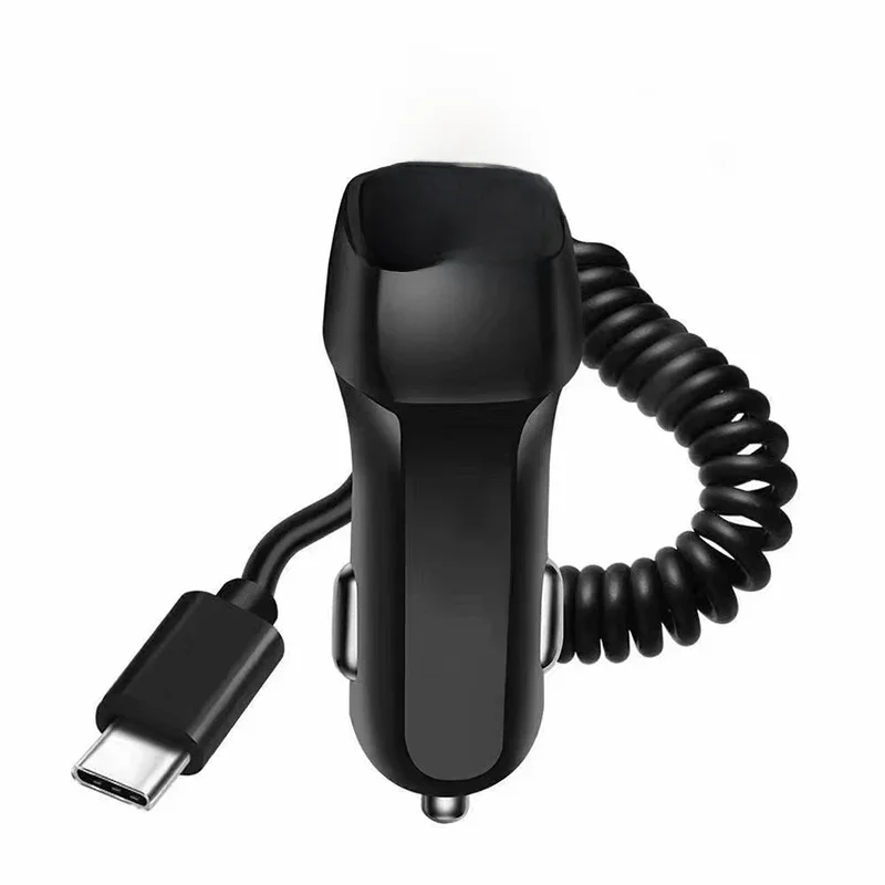 Ładowarka samochodowa typu C, adapter zasilania samochodowego Micro USB do iPhone 17 16 15, przedłużany kabel sprężynowy do Samsung Xiaomi Huawei, przewód do ładowania. — zdjęcie produktu 7