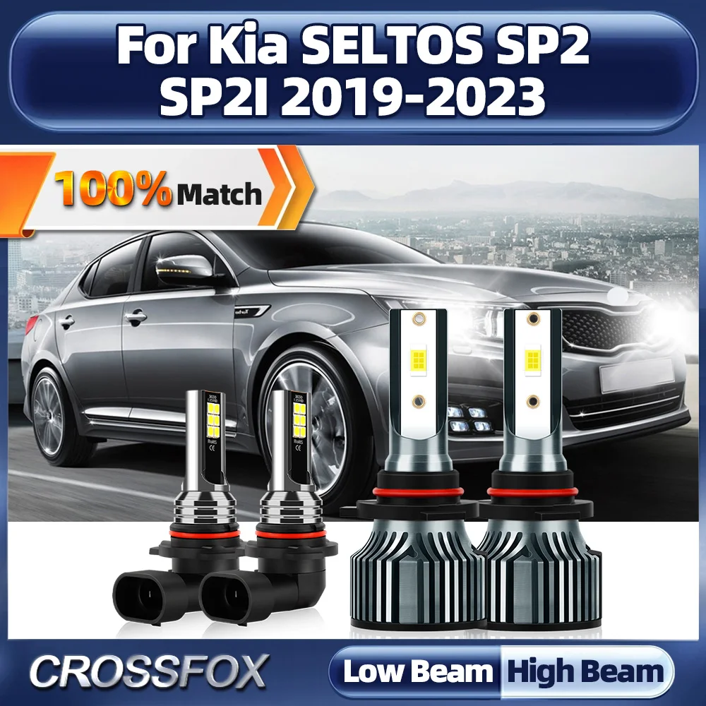 

LED Headlights Bulbs Canbus 40000LM Auto Head Lamps 6000K White Fog Lights 12V For Kia SELTOS SP2 SP2I 2019 2020 2021 2022 2023