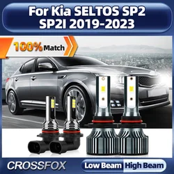 LED Headlights Bulbs Canbus 40000LM Auto Head Lamps 6000K White Fog Lights 12V For Kia SELTOS SP2 SP2I 2019 2020 2021 2022 2023