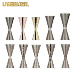 Japanese-Style Cocktail Jigger Creative Engraving Measuring Cup Stainless Steel Cocktail Jiggers Bartender Tools Bar Accessories