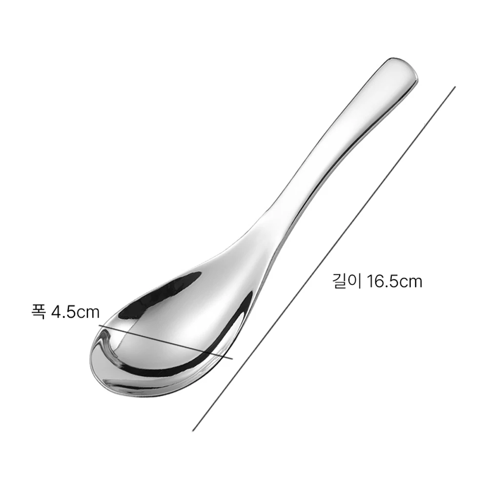 🚀 Sometimes 🚀 White Stainless Steel 304 Broth Spoon Spoon 5P Set