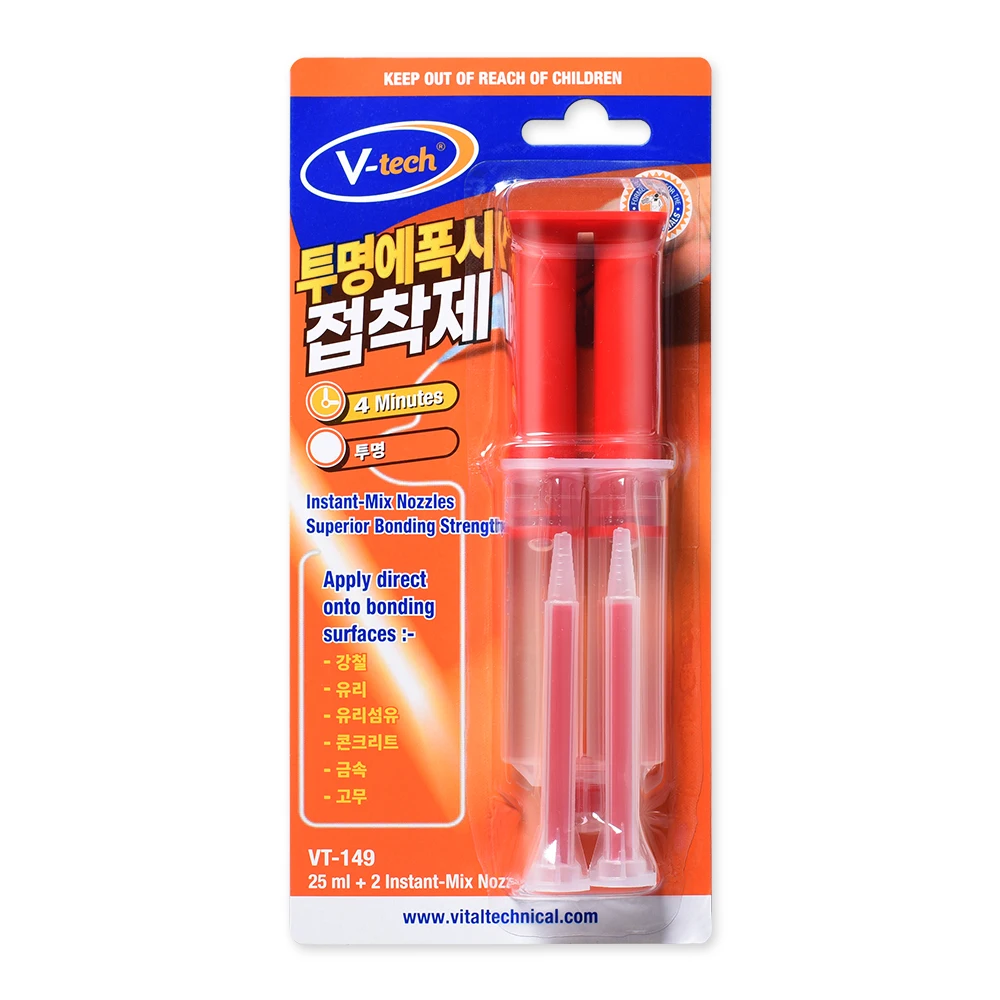 VT-149 V-TECH syringe Nozzle Strong Epoxy adhesive transparent super strong bond