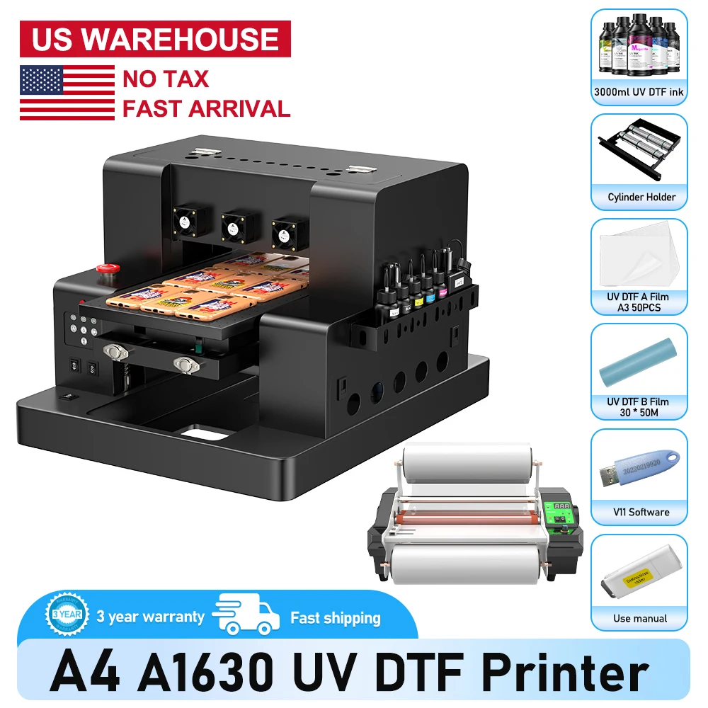 

УФ-принтер A4 UV DTF УФ-принтер для Epson L805 УФ-принтер Планшетный УФ-принтер для печати УФ-наклеек Металлическая акриловая кружка Дерево