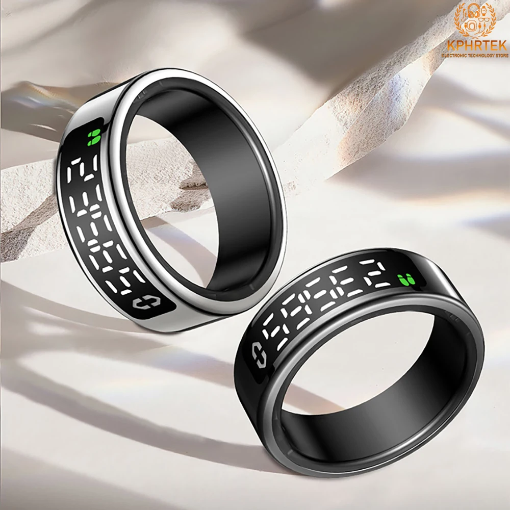 

20 PCs SY01 smart ring with display, touch screen, charging station, page flip, photo taking, smart ring for heart rate, blood