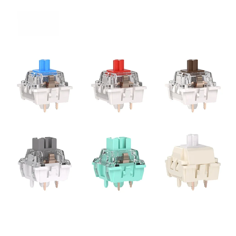 Mechaniczny przełącznik klawiatury RK 5 3Pin liniowy dotykowy Clicky cichy RGB MX niebieski czerwony brązowy Skycyan przełączniki do klawiatur do gier — zdjęcie produktu 7