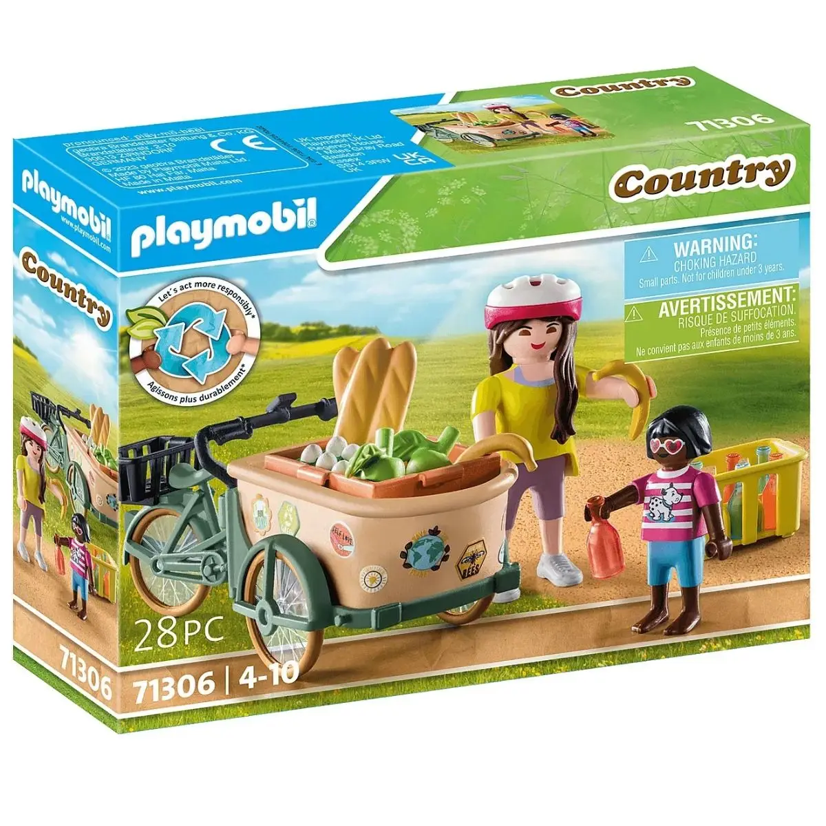 Playmobil Cargo Bike, 71306, original, toys, boys, girls, gifts, collector, figures, dolls, shop, with box, new, official license, man, woman, clicks, famobil, animals