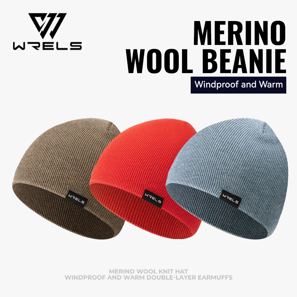 WRELS Merino قبعة صوف للرجال والنساء لينة صياد قبعة دافئة محبوك قبعة الشتاء قبعة Skullie للطقس البارد #1