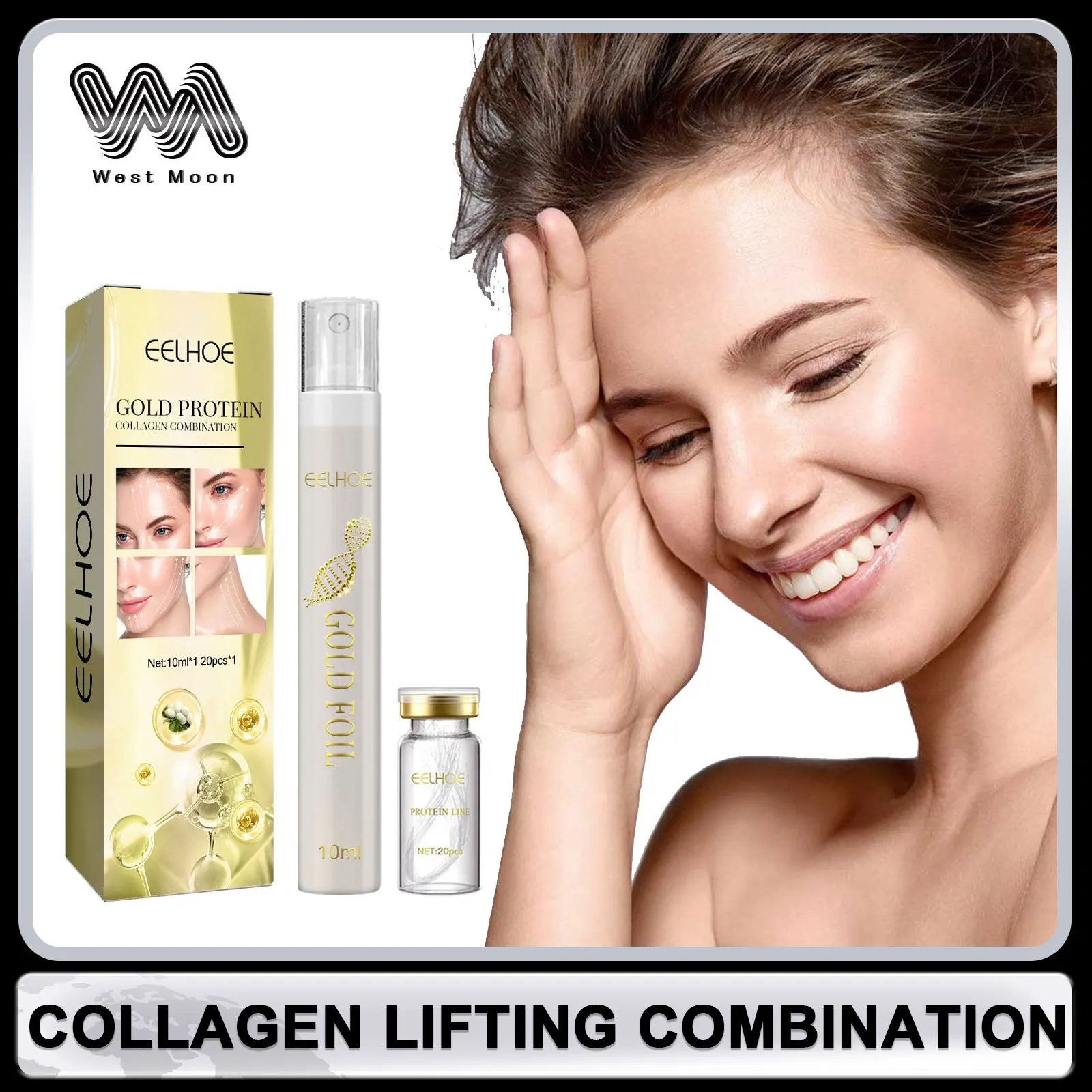 Collagen Thread Lifting Skin Rejuvenating Anti-Sagging Absorbable Soluble Protein Threads Serum Set Skin Care Firming Face Serum