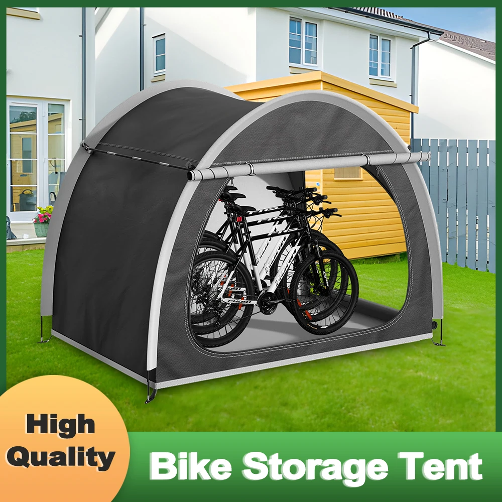 Tente de rangement pour vélos, abri imperméable pour 1 à 4 vélos, 210 x 150 x 165 cm, grande capacité pour outils de jardin, tondeuse à gazon