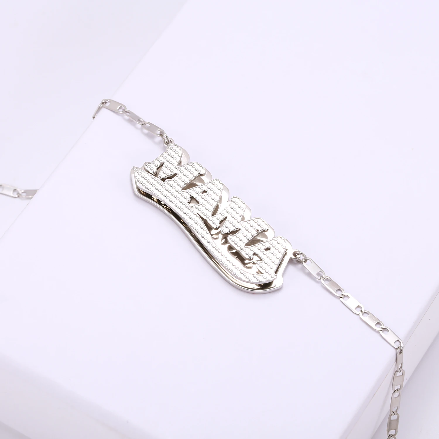 Waterproof Customized Stainless Steel Double-Layer Name Necklace 