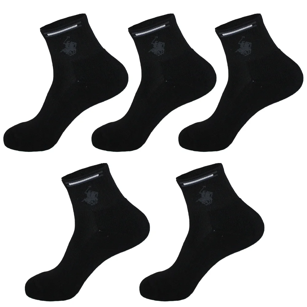 Beverly Hills Polo Club Men's Malt Logo Double-Bottom Crew Socks (5 Pairs)