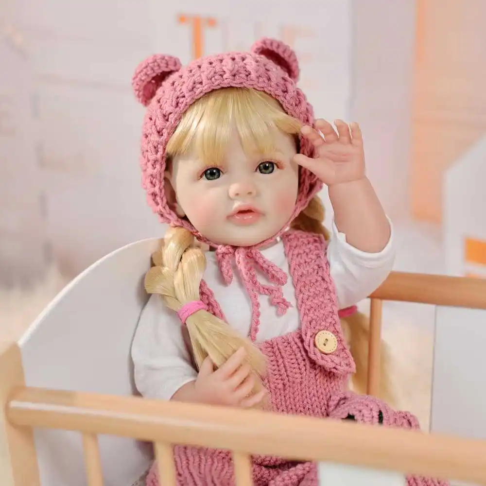 

Cloveray 22-дюймовая классическая реалистичная кукла реборн, супер милая мягкая виниловая кукла, высококачественная игрушка, игровой домик, кукла, детский рождественский подарок