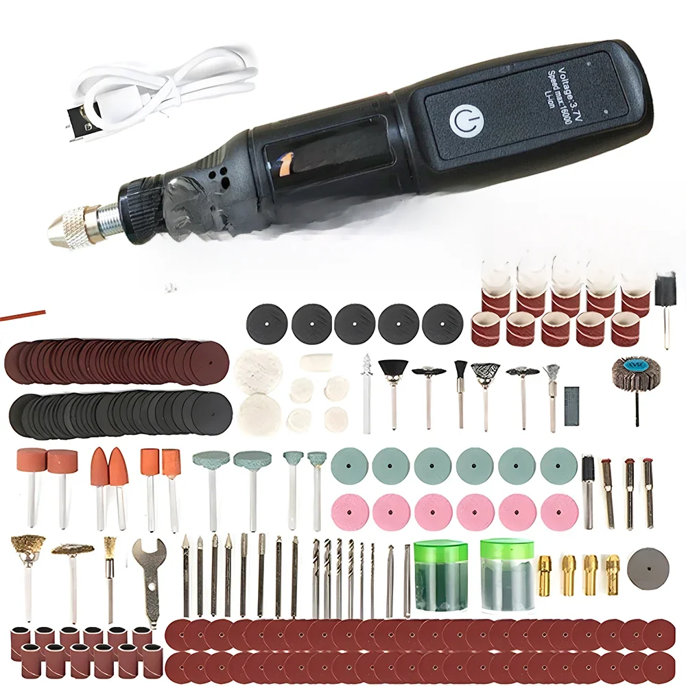 Mini Electric Drill USB Wireless Mini Handheld Drill Rotary Tool Woodworking Engraving Pen Dremel Tools for Jewelry Metal Glass