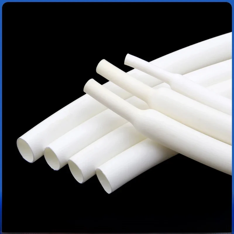 Tube thermorétractable blanc 3:1, double paroi, diamètre 1.6 ~ 39mm, manchon d'enveloppe rétractable doublé d'adhésif isolé en polyoléfine