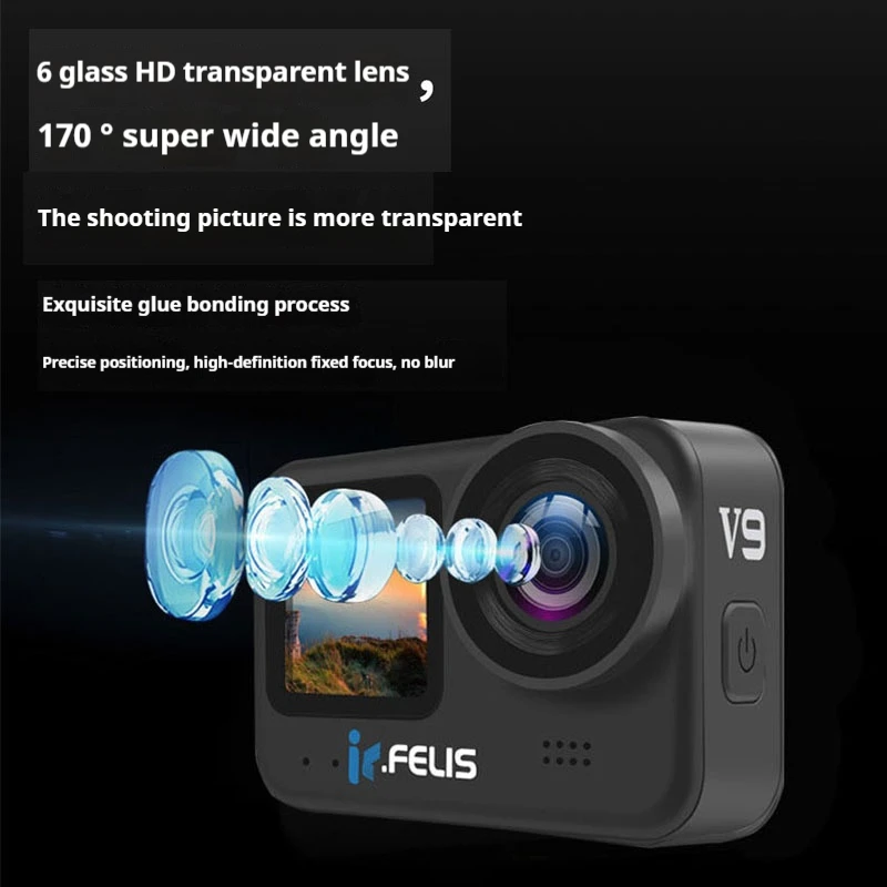 WIFI Waterproof 4k Action Camera Underwater Diving Anti-Shake Cycling Moto Camera Recorder Pocket Camera