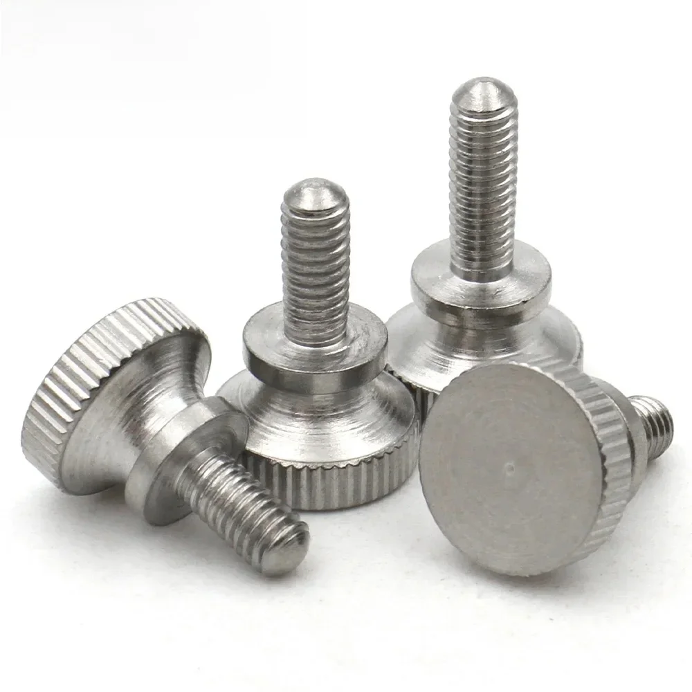 1/2 /5 /10 pièces M2 M2.5 M3 M4 M5 M6 304 acier inoxydable serrer à la main bouton de poignée moleté vis à pouce longueur du boulon = 3-35mm